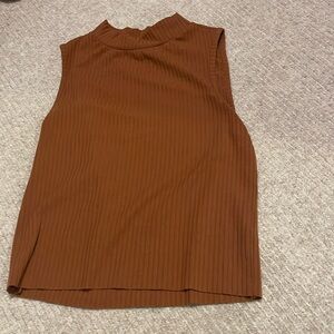 GB girls brown turtleneck tank top girls large